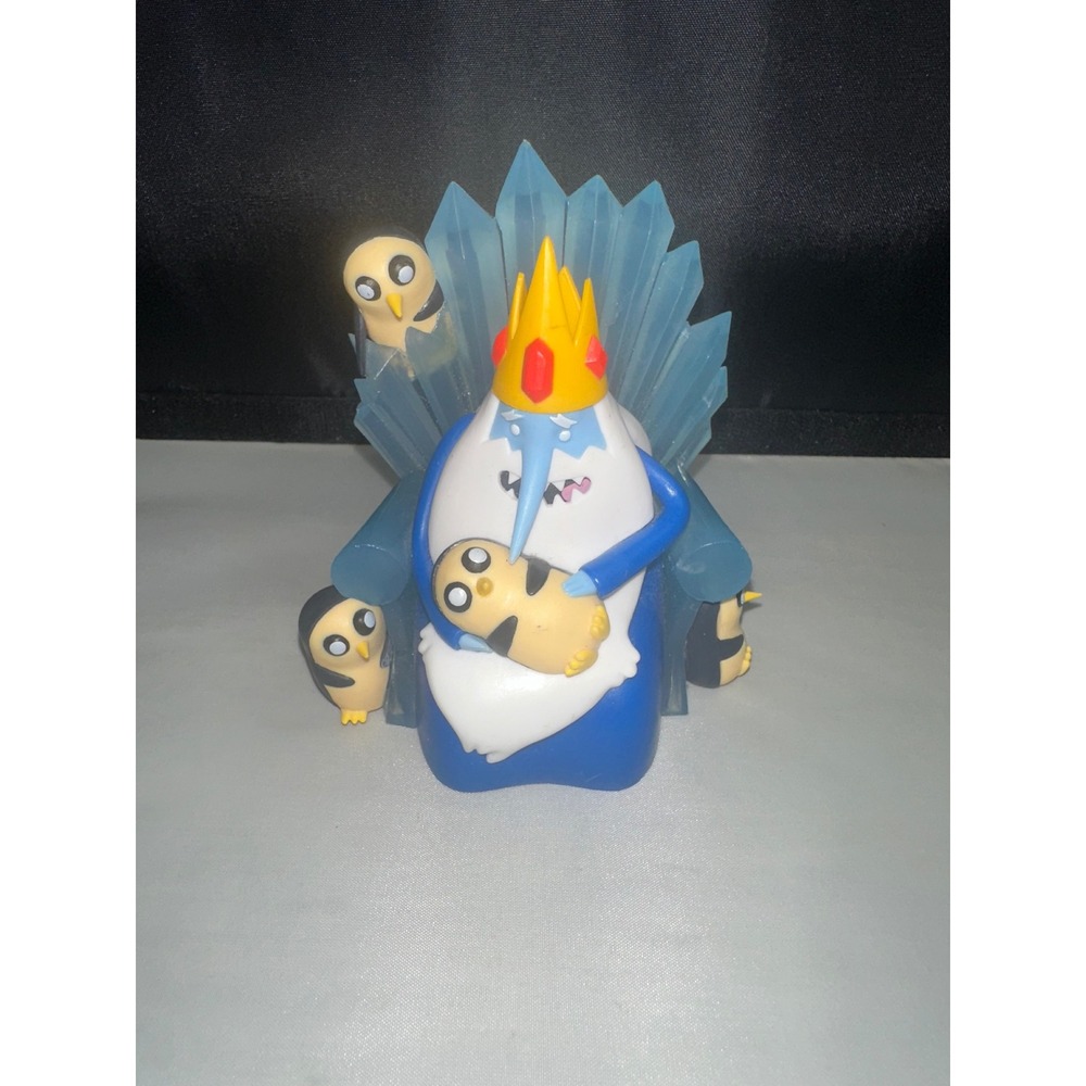 Adventure Time Ice King on Ice Throne with Gunter Penguins Figure Toy 5 Inch